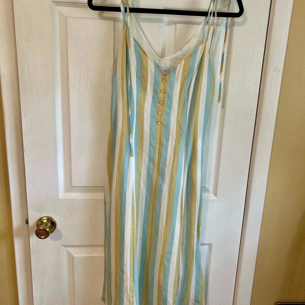 Striped Blue and Cream Summer Dress
